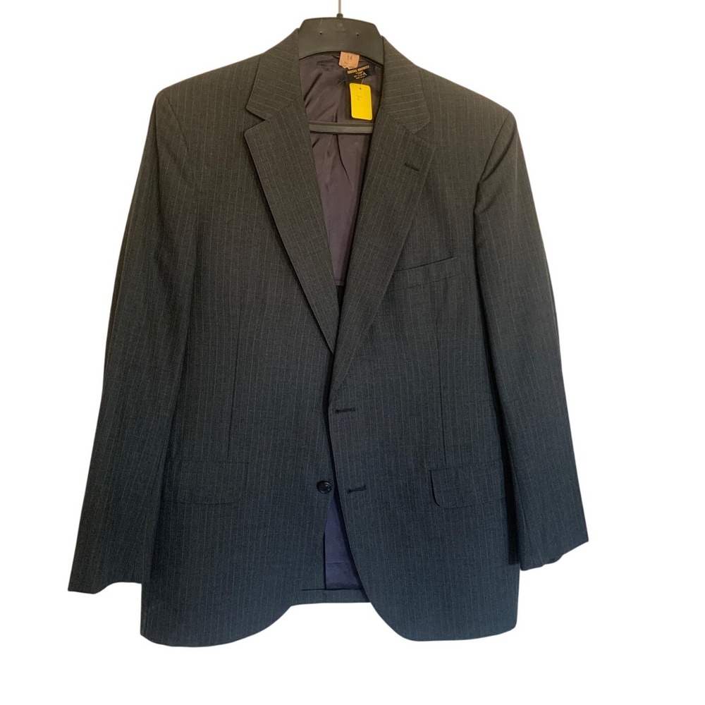Vintage Brooks Brothers 346‎ Mens 42R Gray Pinstripe Blazer USA 90s